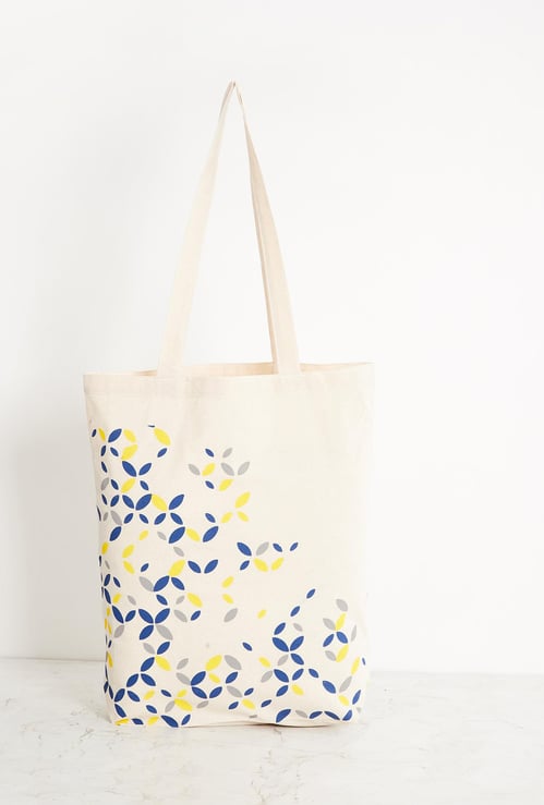 Corsica Printed Cotton Shopping Tote Bag