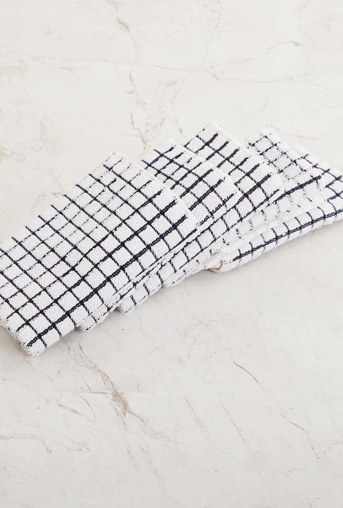 Fiesta Checked Dish Cloth - Set Of 5