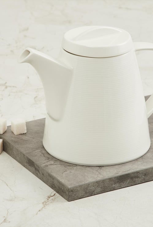 Marshmallow Solid Porcelain Tea Pot - 1L