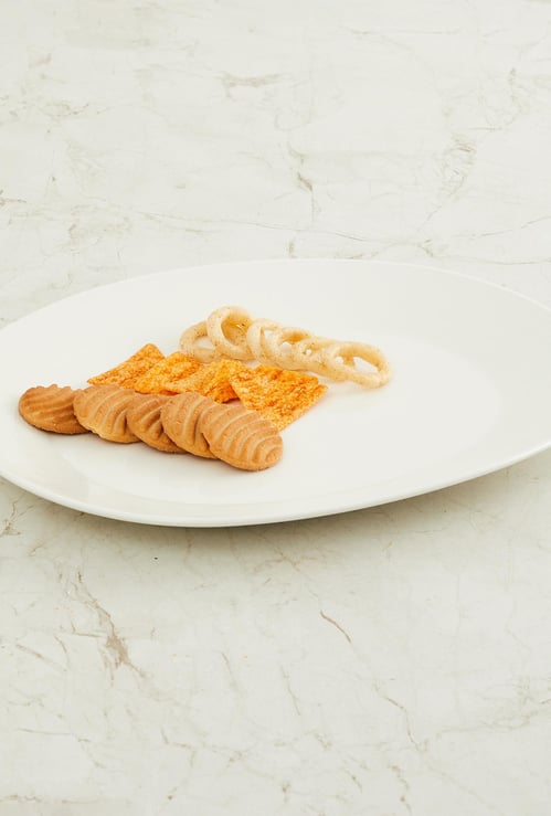Marshmallow Newyork Solid Oval Platter