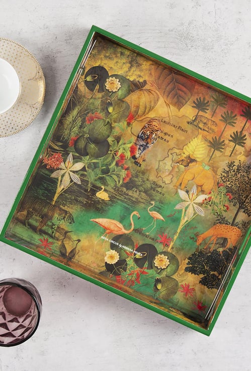 INDIA CIRCUS Mapping Animals Square Tray