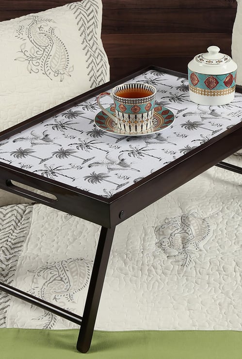 INDIA CIRCUS Monochrome Palms Breakfast Tray
