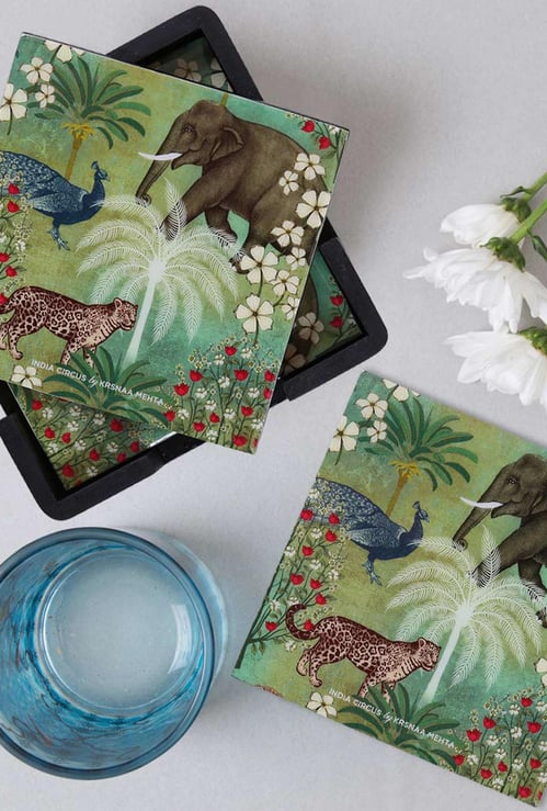 INDIA CIRCUS Wildlife Safari Table Coaster- Set of 6