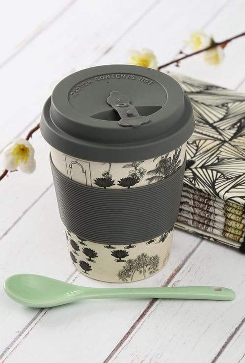 INDIA CIRCUS Printed Monochrome Palatial Courtyard Bamboo Frankie Cup
