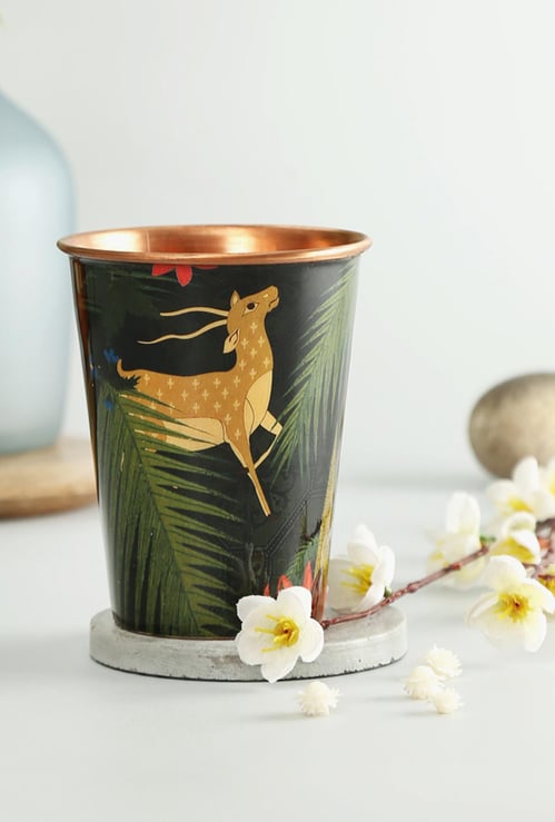 INDIA CIRCUS Printed Forest Fetish Copper Tumbler