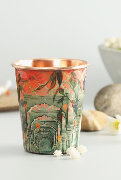INDIA CIRCUS Peacock Dwar Small Copper Tumbler
