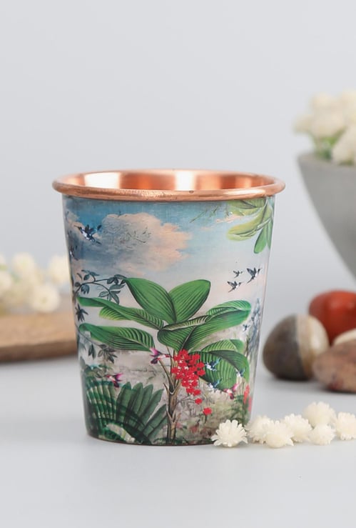 INDIA CIRCUS Tropical View Printed Copper Tumbler