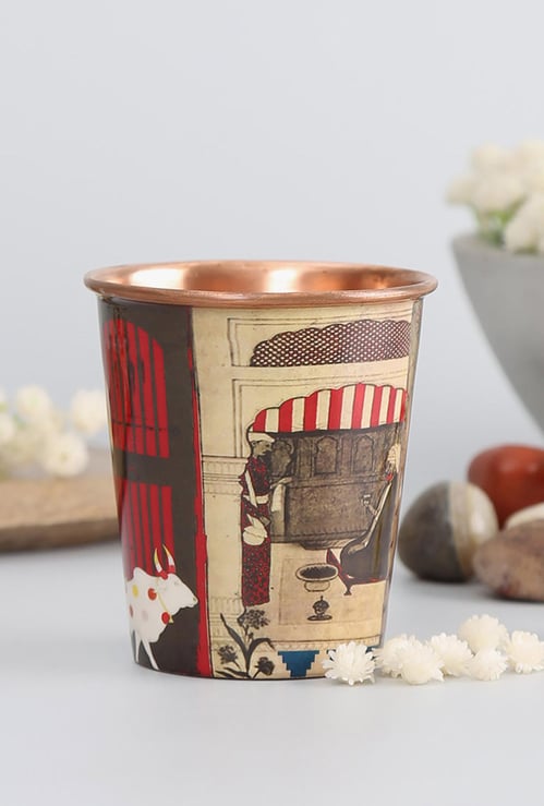 INDIA CIRCUS Printed Doors Of Mystical Wonder Small Copper Tumbler