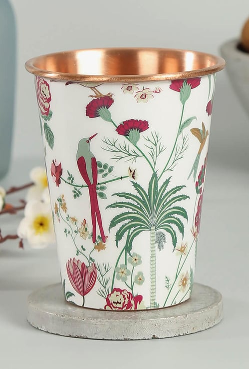 INDIA CIRCUS Printed Floral Galore Copper Tumbler