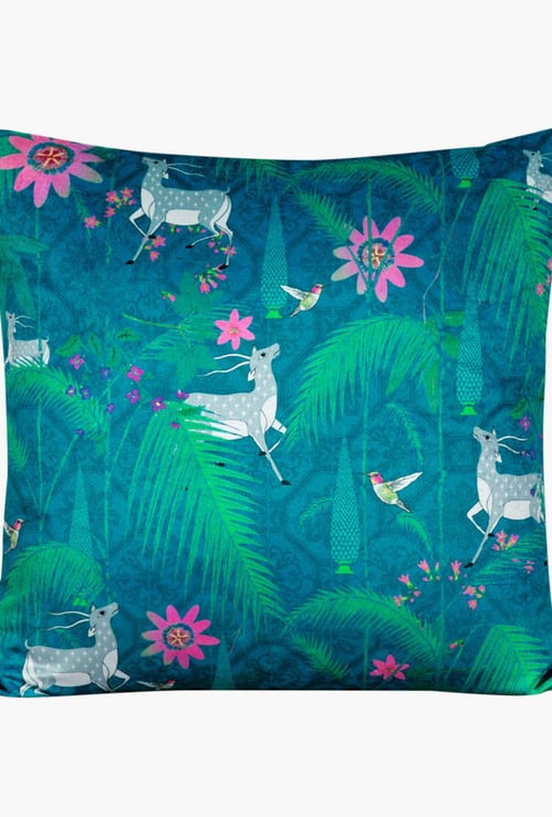 INDIA CIRCUS Printed Cushion Cover - 40.64 x 40.64 cm
