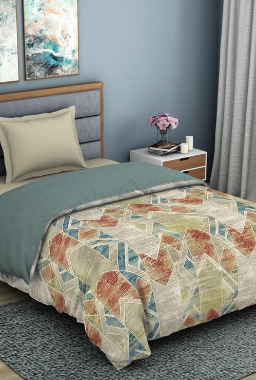 SPACES Organic Cotton Printed Single Bed Quilt - 150 x 218 cm