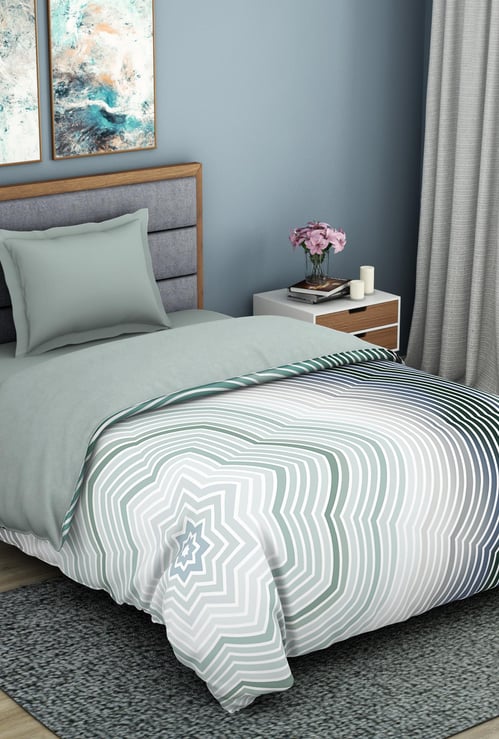 SPACES Organic Cotton Printed Single Bed Quilt - 150 x 218 cm