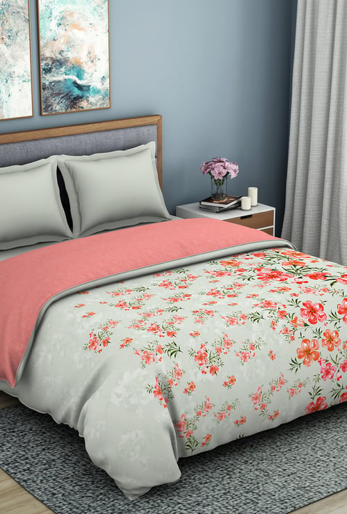 SPACES Organic Cotton Printed Double Bed Quilt - 224 x 270 cm