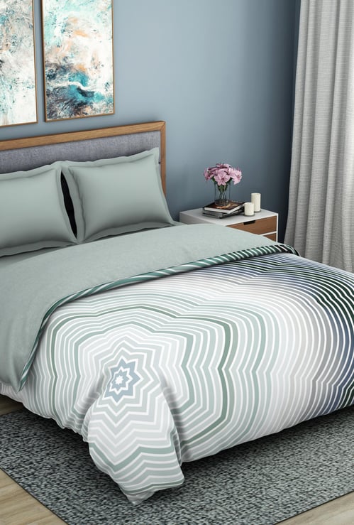 SPACES Organic Cotton Printed Double Bed Quilt - 224 x 270 cm