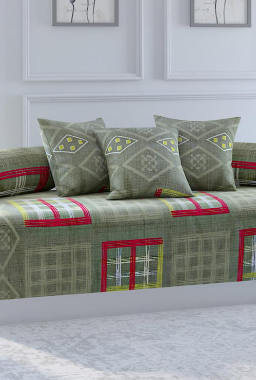 SWAYAM Veda Printed 6-Pc. Diwan Set - 152 x 228 cm