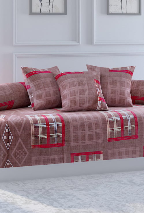 SWAYAM Veda Printed 6-Pc. Diwan Set - 152 x 228 cm