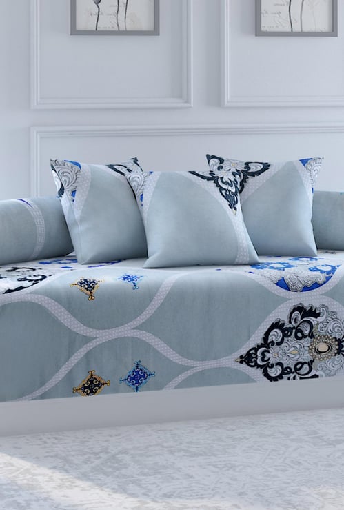 SWAYAM Veda Printed 6-Pc. Diwan Set - 152 x 228 cm