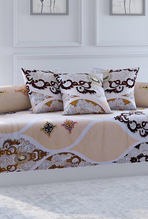 SWAYAM Veda Printed 6-Pc. Diwan Set - 152 x 228 cm