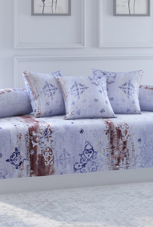 SWAYAM Veda Printed 6-Pc. Diwan Set - 152 x 228 cm