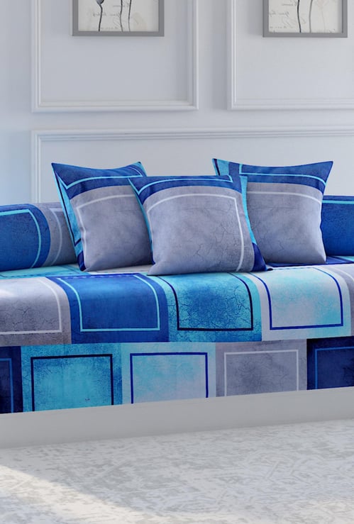 SWAYAM Zinnia Printed 6-Pc. Diwan Set - 152 x 228 cm