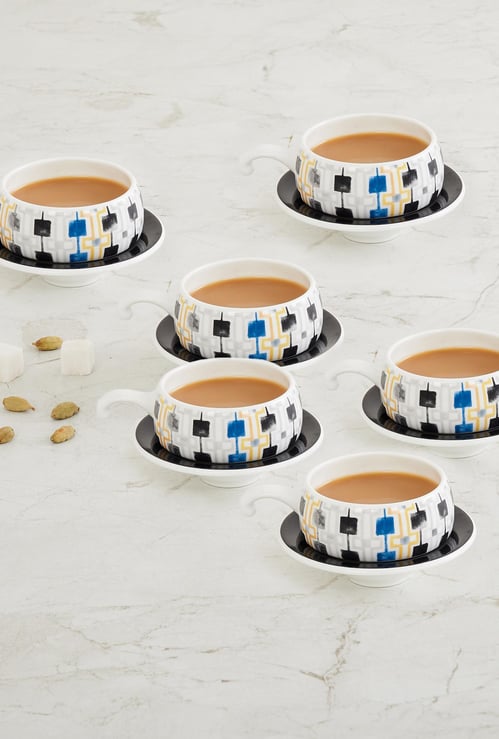 Mandarin Urban Chic Cup And Saucer - Set Of 6