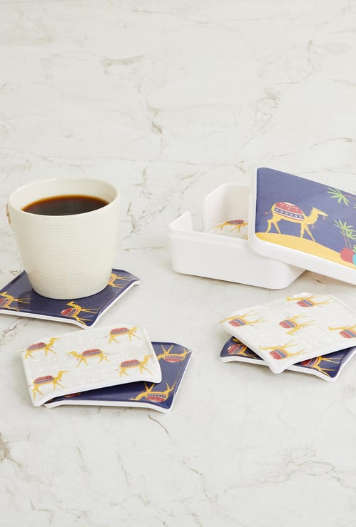 Raisa Moroccan Square Coaster - Set Of 6