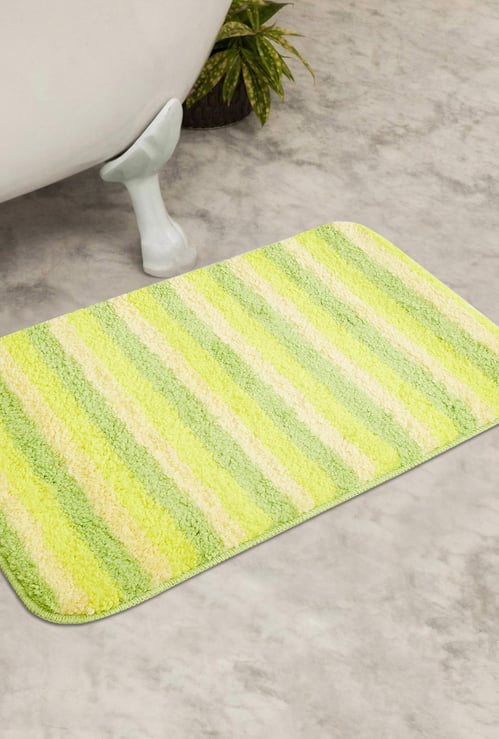 Fiesta Microfiber Striped Bath Mat - 60 cm x 40 cm