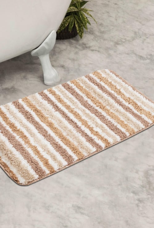 Fiesta Striped Microfiber Bath Mat - 40 x 60 cm
