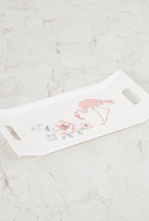 Meadows Malva Flamingo Printed Serving Tray