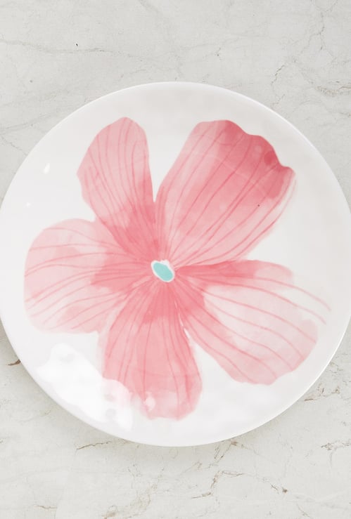 Meadows Malva Honeycomb Floral Printed Side Plate