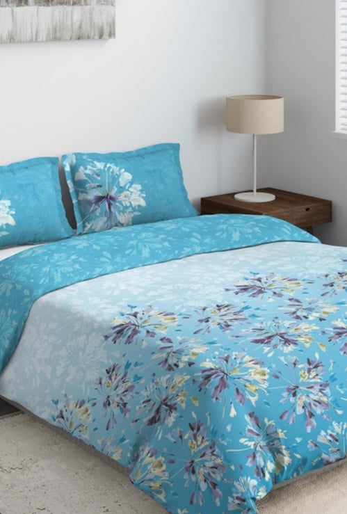 D'DECOR Primary 3-Pcs Printed Double Bedsheet Set in Bag - 229 x 274 cm