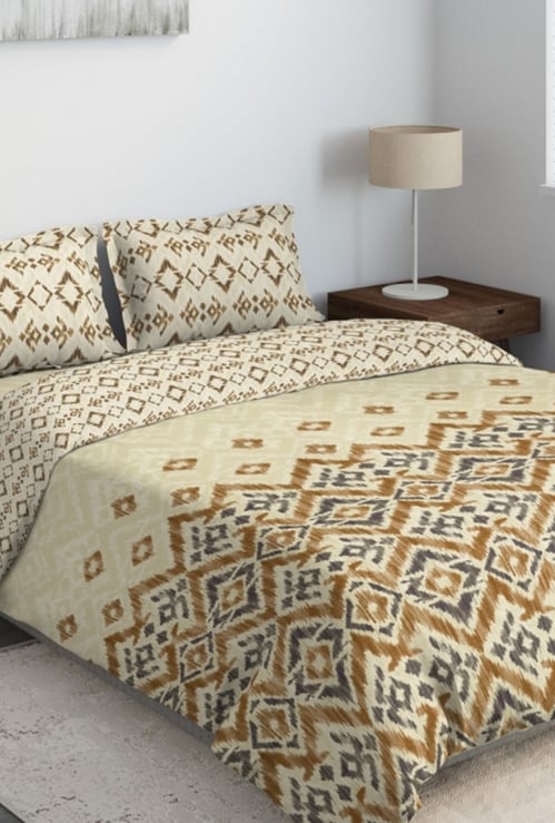 D'DECOR Primary 4-Pc Printed Double Bed In Bag - 229 x 274 cm