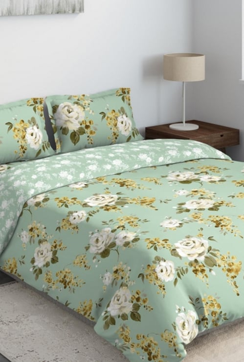 D'DECOR Primary 4-Pc Floral Double Bed In Bag - 229 x 274 cm