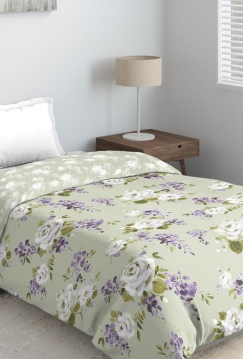 D'DECOR Primary Floral Printed Single Bed Comforter - 152 x 229 cm