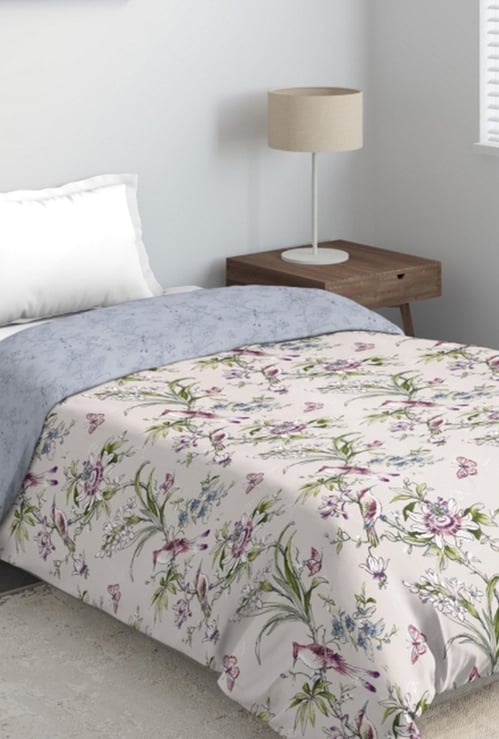 D'DECOR Primary Floral Printed Single Bed Comforter- 152 x 229 cm