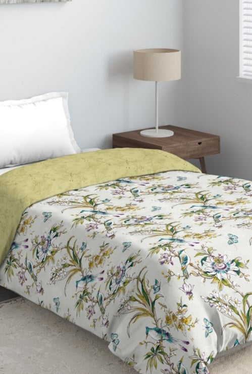 D'DECOR Primary Floral Printed Single Bed Comforter- 152 x 229 cm
