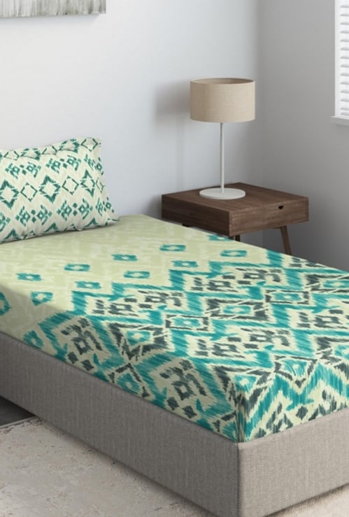 D'DECOR Primary Printed 2-Pc Single Bedsheet Set - 190 x 254 cm