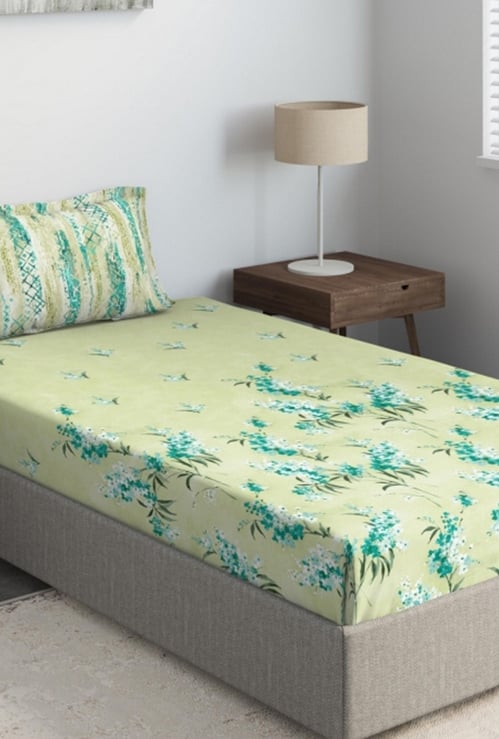 D'DECOR Primary Printed  3-Pc Single Bedsheet Set - 190 x 254 cm