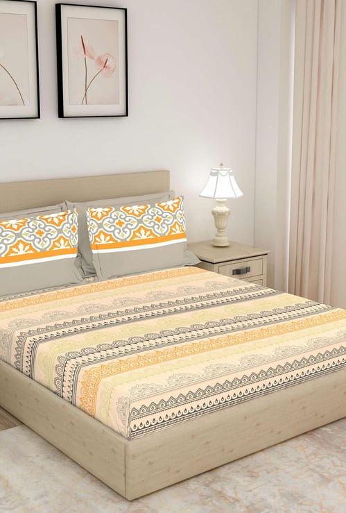 LAYERS Bologna Printed 3-Pc. Double Bedsheet Set - 274 x 274 cm