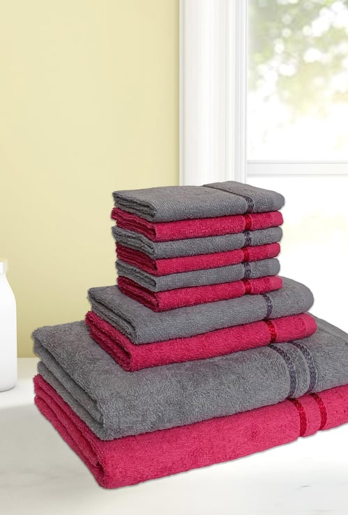 SPACES Core Seasons Best Quick Dry Bath, Hand and Face Towel - Set of 10