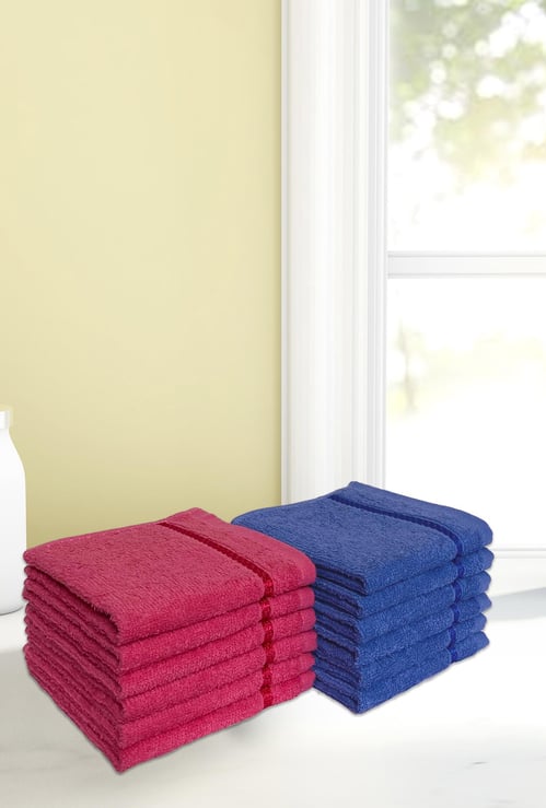 SPACES Core Seasons Best Quick Dry Face Towel - Set of 12 - 30 x 30 cm