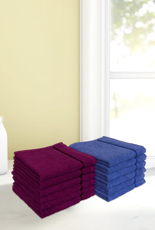SPACES Core Seasons Best Quick Dry Face Towel - Set of 12 - 30 x 30 cm