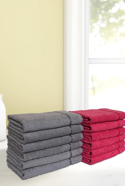 SPACES Seasons Best Quick Dry Hand Towel - Set Of 12 - 40 x 60 cm