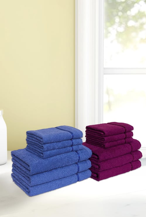 SPACES Seasons Best Qd Solid Cotton Towels - Set of 12
