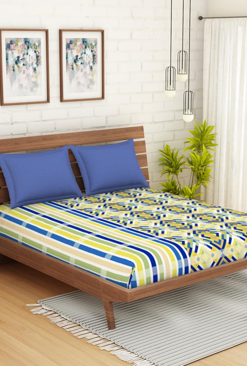 SPACES Atrium Printed 3-Pc. Double Bedsheet Set - 224 x 274 cm