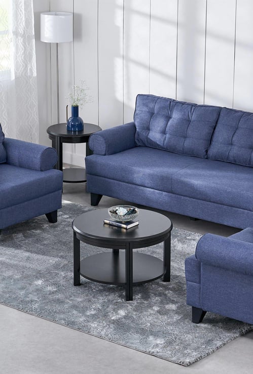 Helios California Fabric 3+1+1 Seater Sofa Set - Blue
