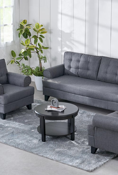 Helios California Fabric 3+1+1 Seater Sofa Set - Grey