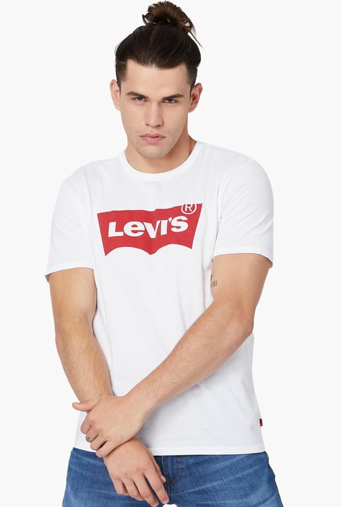 LEVI'S Regular Fit Classic Logo Print Crew-Neck T-shirt