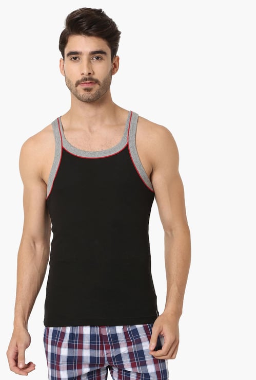 JOCKEY Contrast Strap Knitted Innerwear Vest