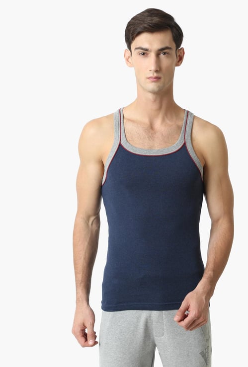 JOCKEY Contrast Strap Knitted Innerwear Vest